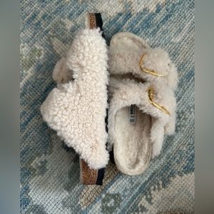 Arizona Shearling Gold Buckle Birkenstock